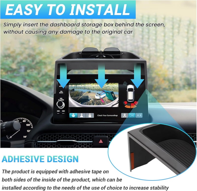 Sinminou Center Console Organizer Compatible with 2023-2026 Honda HR-V Interior Accessories, Armrest Tray＆Dashboard Storage Organizer Box, Fits both Honda HRV 7-inch and 9-inch Screen - Image 5